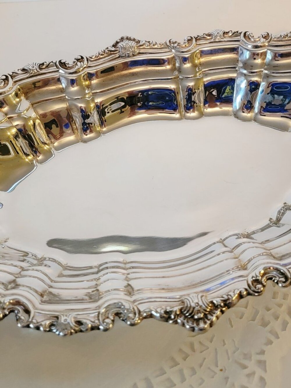 Vintage TOWLE Carpenter's Hall Silver Plate Bread Tray/Serving Platter/Plate